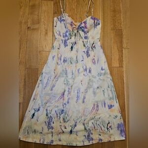 Levi's Vintage Tie Dye Cotton Multi Color Keyhole Dress Size XSmall